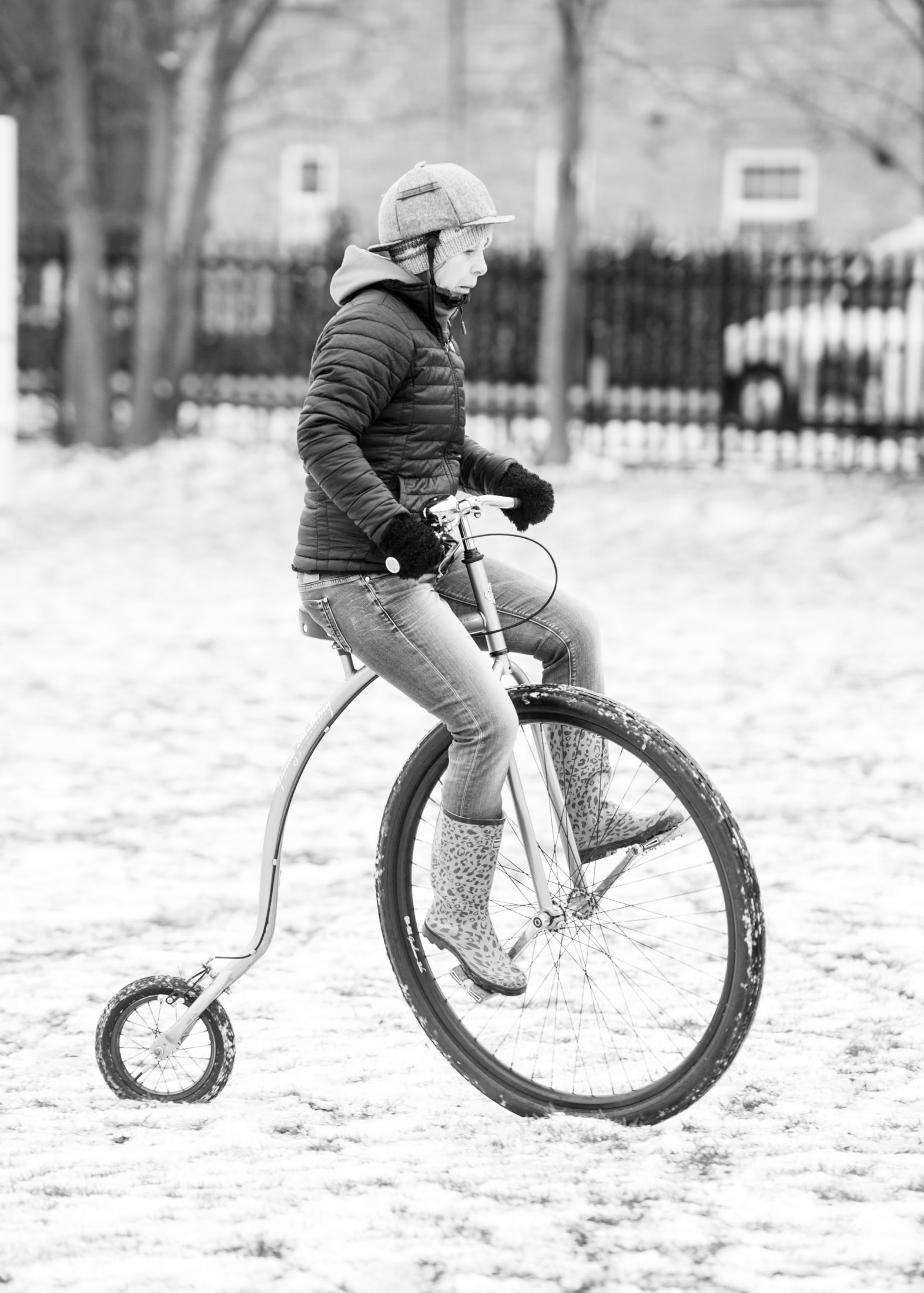 Penny-farthing recreation at Victoria Recreation Ground, Wheels of Time. Photo: Charlotte Levy